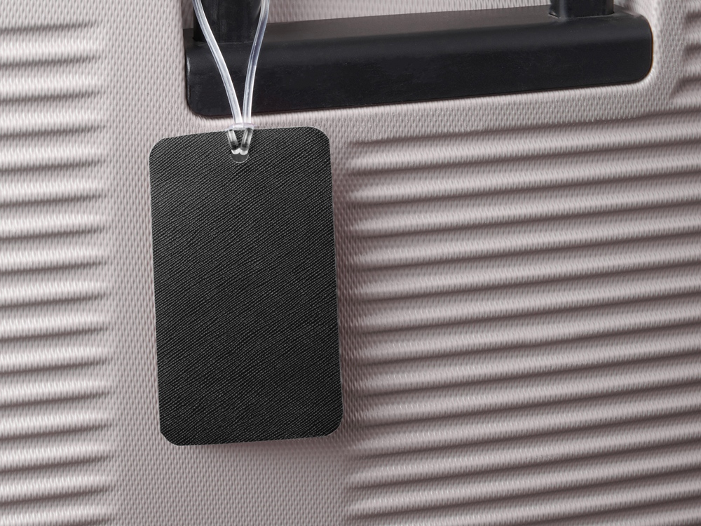 Багажная бирка Favor на силиконовой петле, черный-3