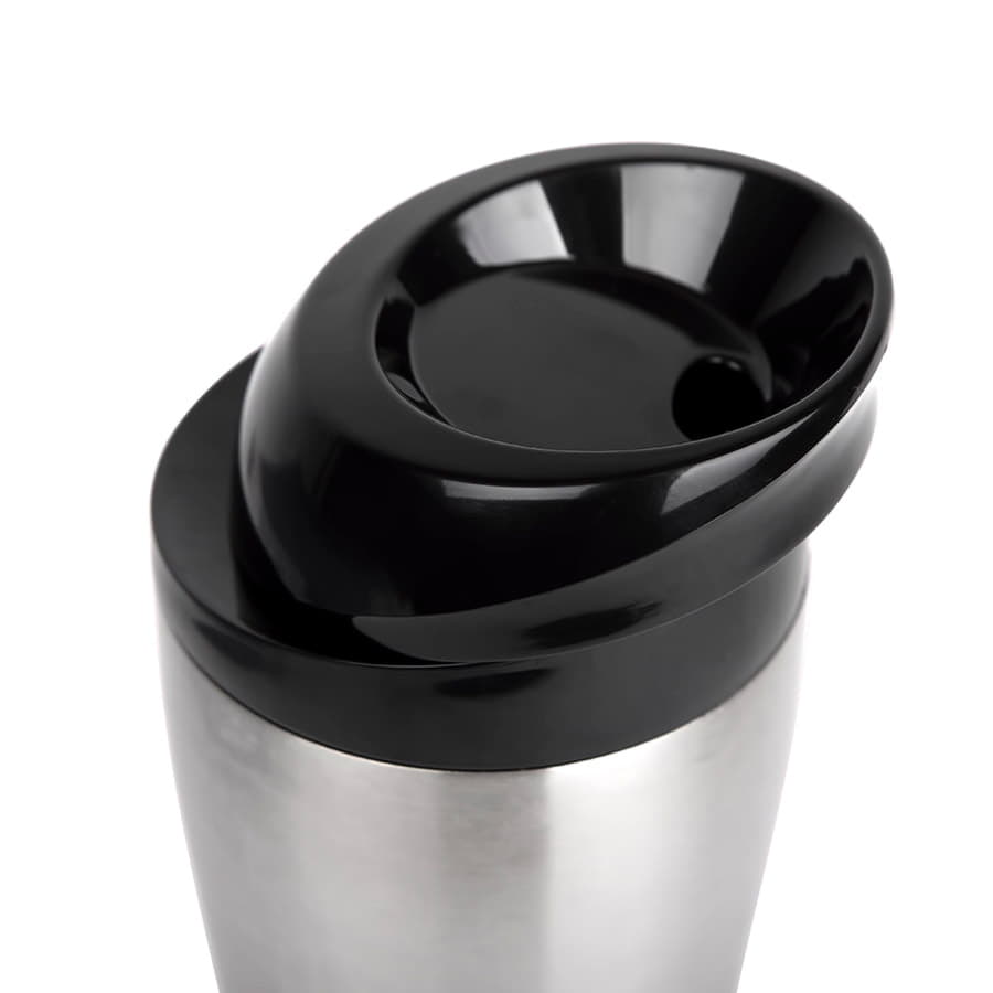 Термокружка вакуумная CLICK, 400 мл, серебристый-2