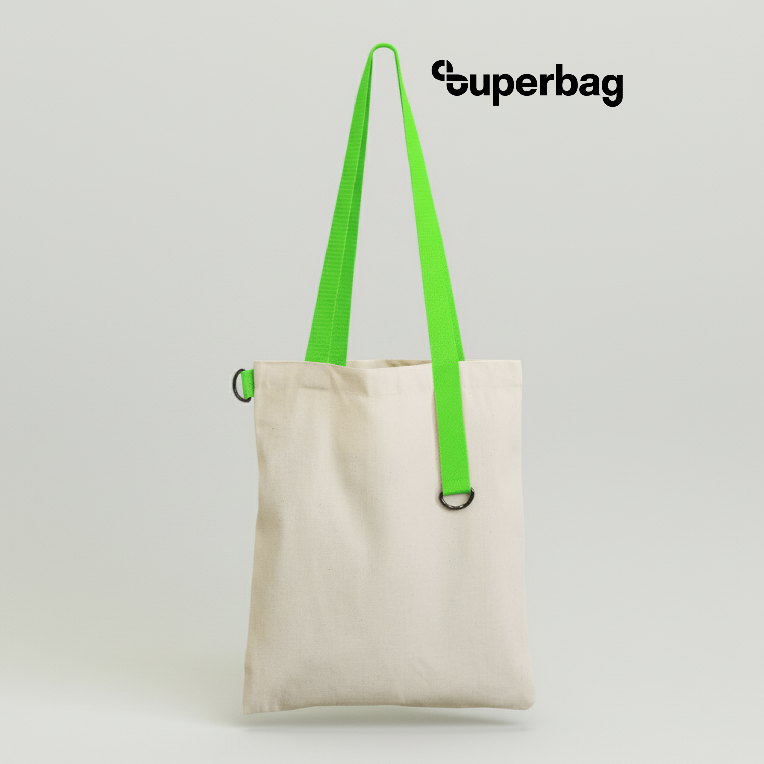 Шоппер Superbag (неокрашенный с салатовым)-0