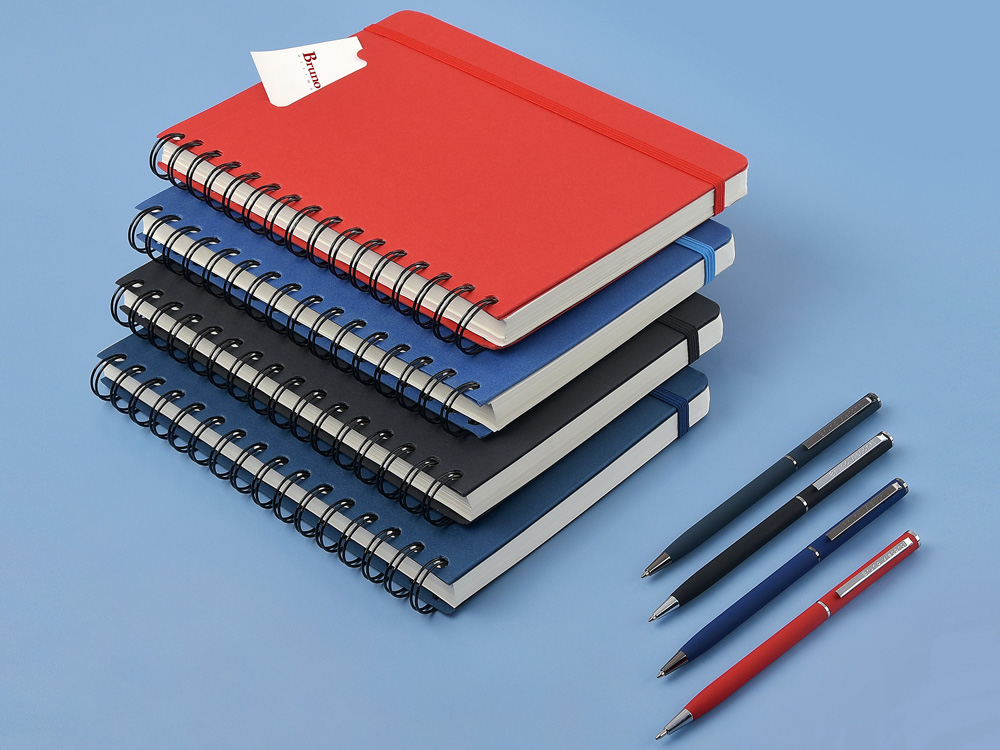 Ежедневник недатированный на гребне А5 Pragmatic, темно-синий-9