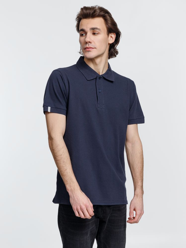 Рубашка поло мужская Virma Premium, темно-синяя-2