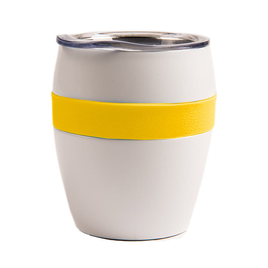 Термокружка LINE, белый, желтый-5