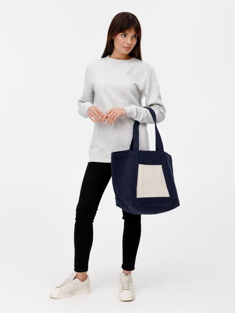 Шопер Shophop, синий с неокрашенным-3