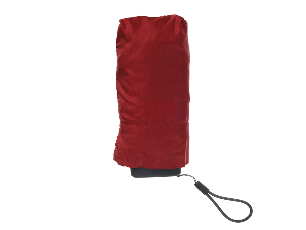 Зонт складной женский TORBER, механика, 5 сложений, красный, каркас алюминий, эпонж, пластиковая ручка, диаметр 91 см-7