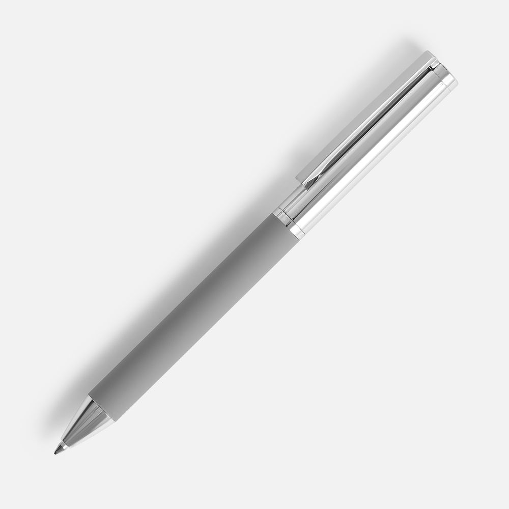 Ручка шариковая Eyeshot Soft Touch, серая-1