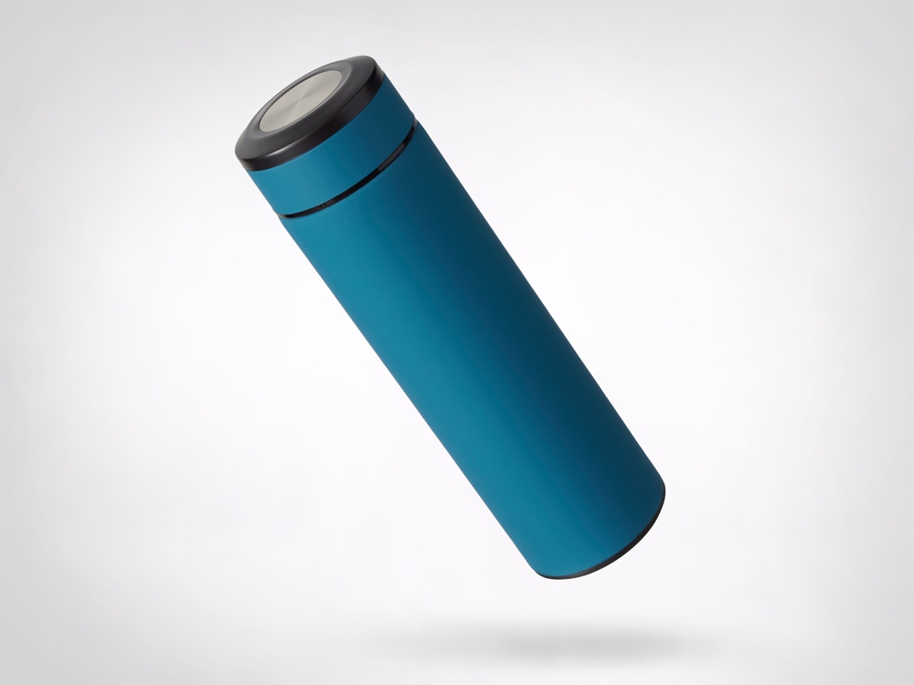 Термос Confident с покрытием soft-touch 420мл, индиго-5