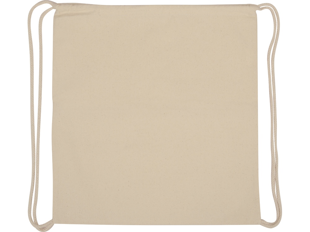 Рюкзак-мешок хлопковый Lark с цветной молнией, натуральный/зеленое яблоко-4