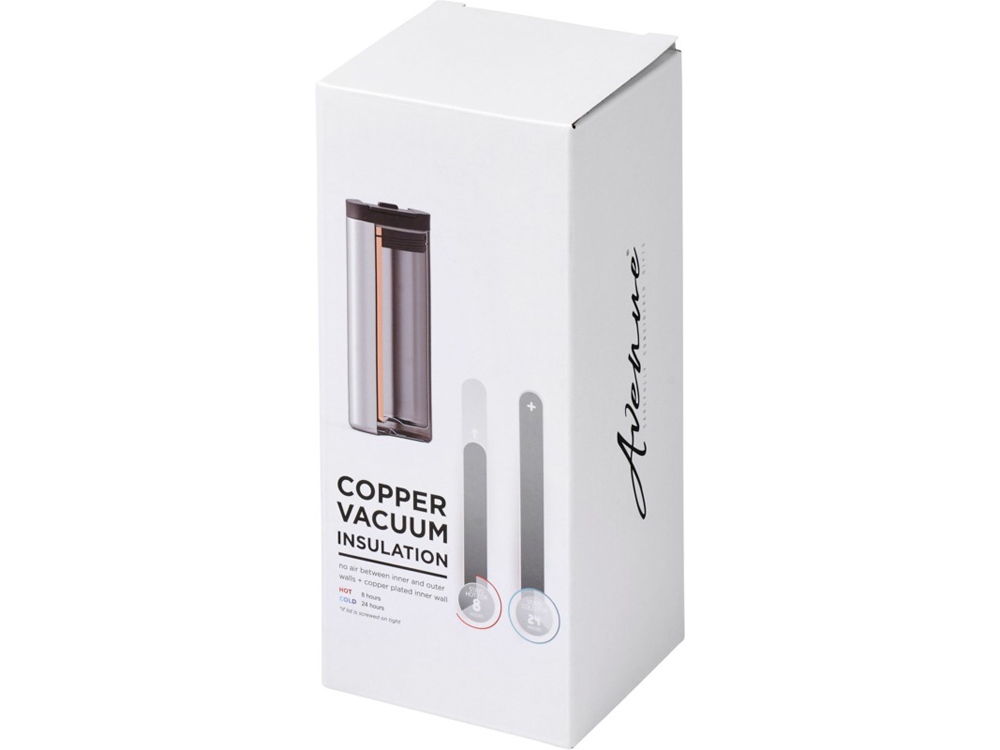 Вакуумный термостакан Lebou с медным покрытием 360 мл, серебристый-5