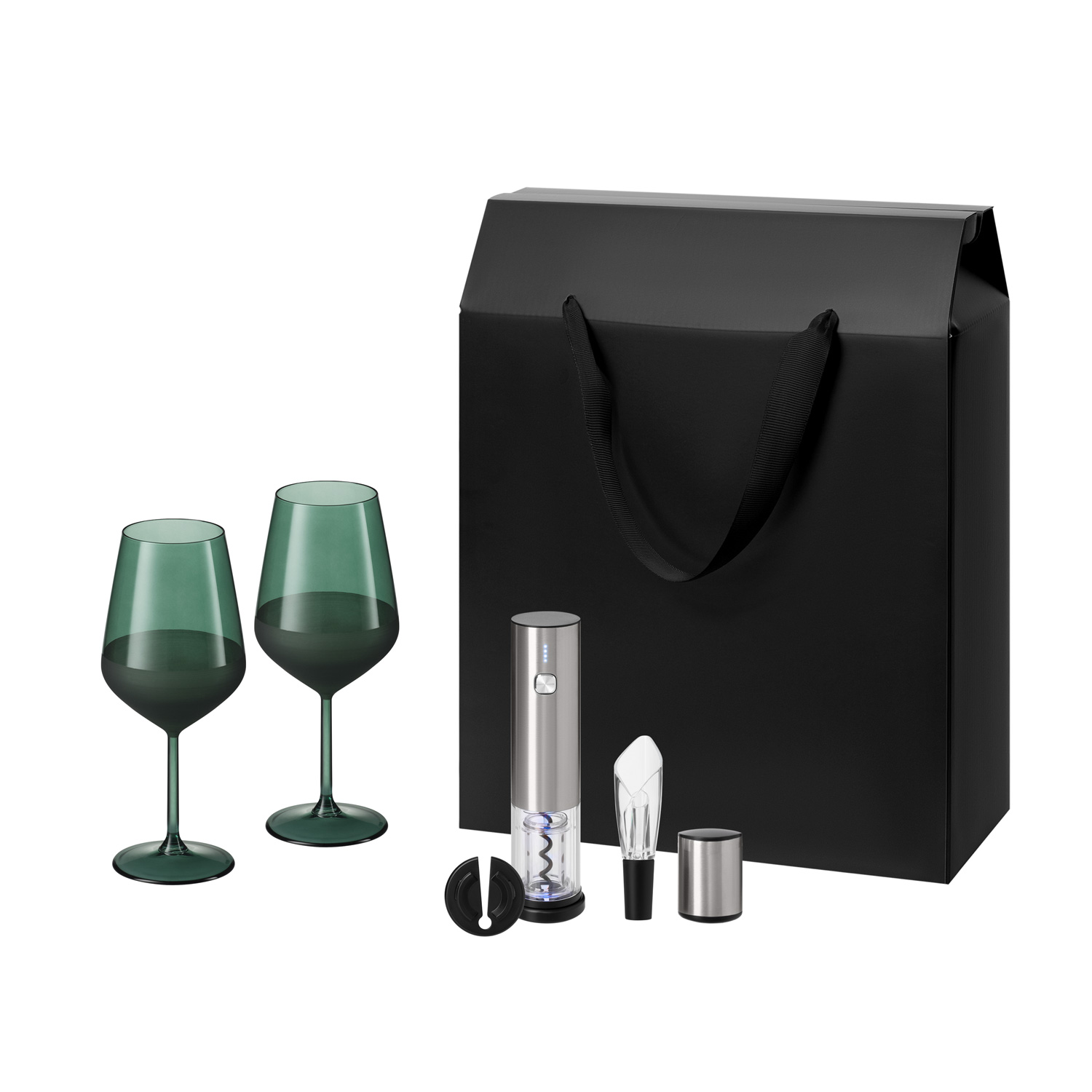 Подарочный набор Эмеральд (Emerald), Винтаро (Vintaro) (2 бокала + набор для вина)-0