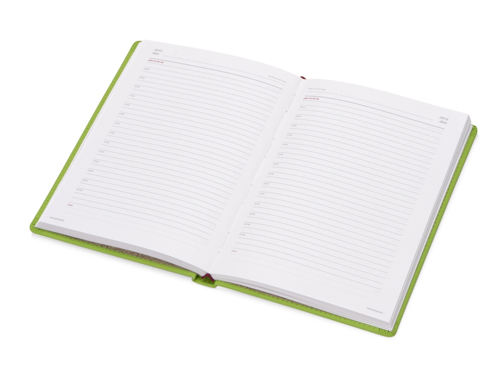Ежедневник недатированный А5 Velvet, салатовый-1