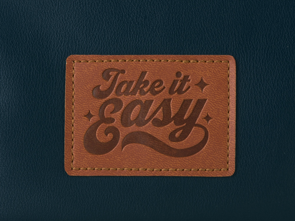 Косметичка из эко-кожи Enio, темно-синий (патчи)-1