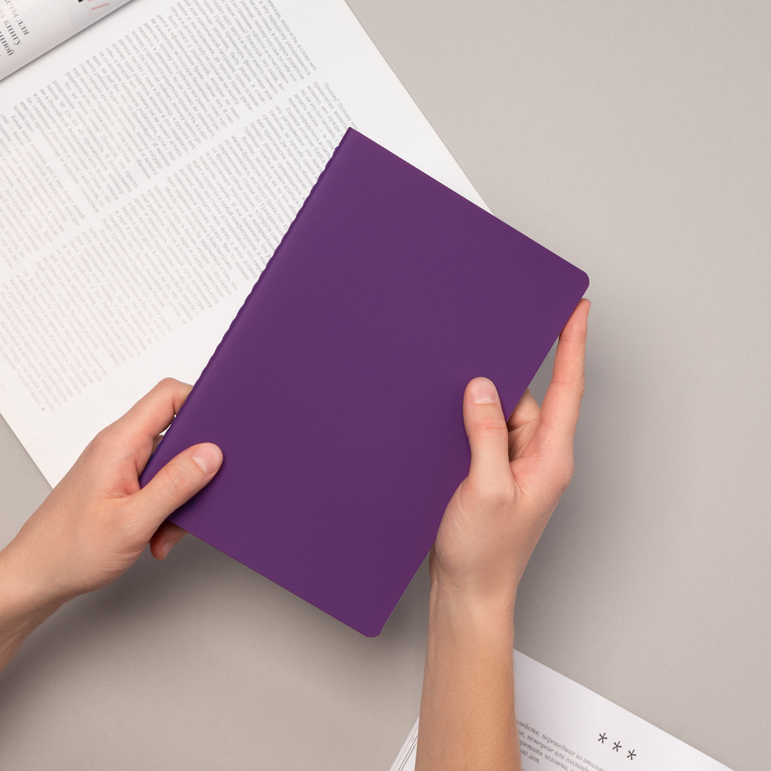 Блокнот Alpha slim, фиолетовый-11