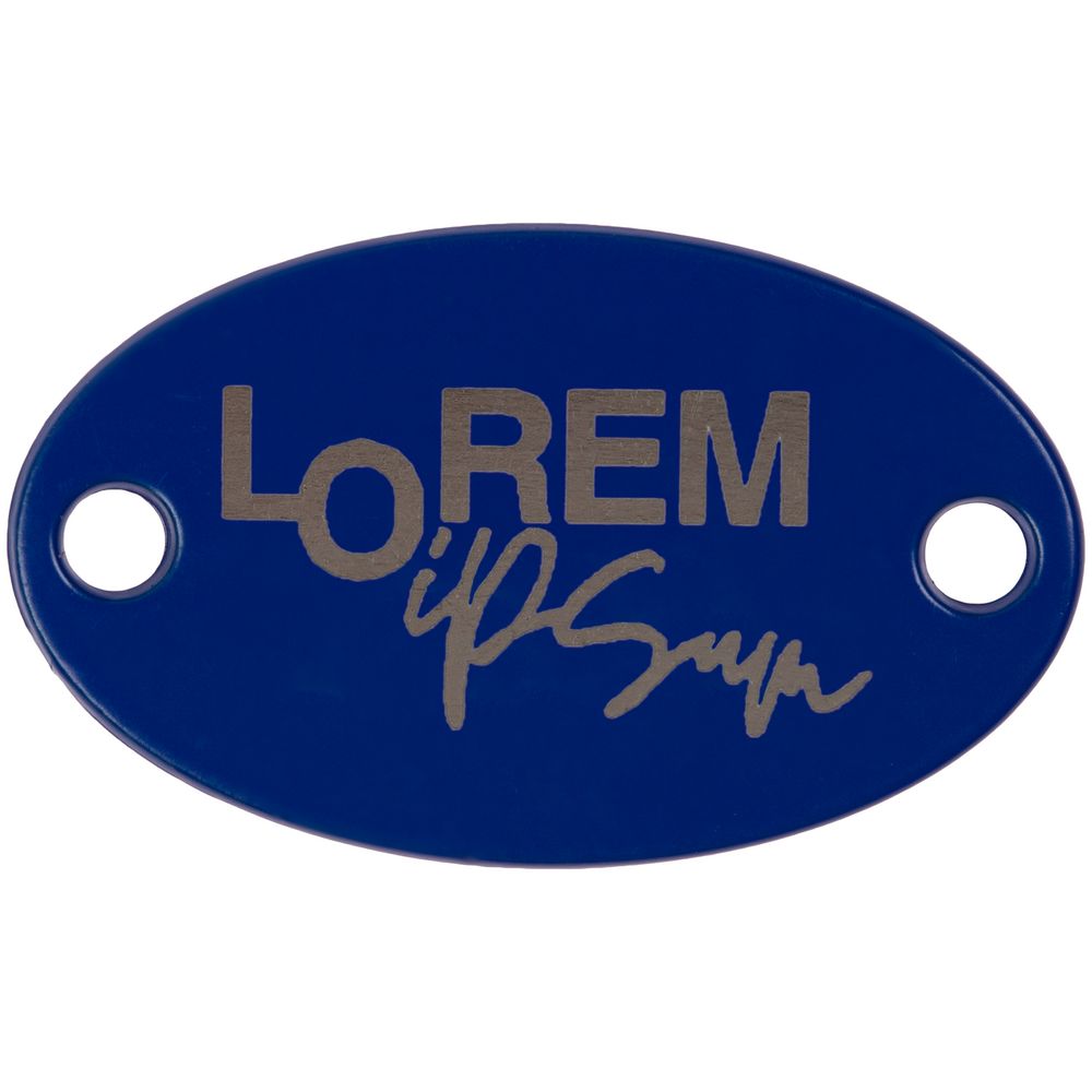 Шильдик металлический Alfa Oval, синий-1