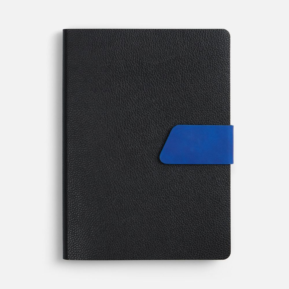 Ежедневник Boom, недатированный, черный с ярко-синий-2