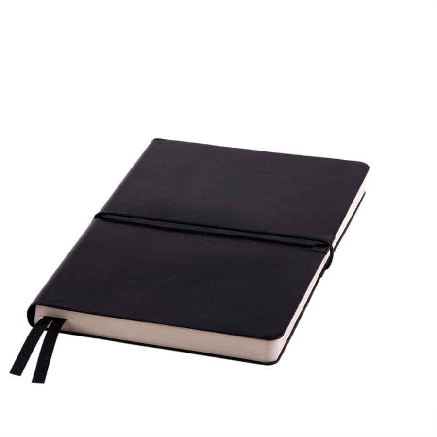 Ежедневник недатированный Save , A5, черный,  рециклированная кожа, кремовый блок, подарочная коробк, черный-3