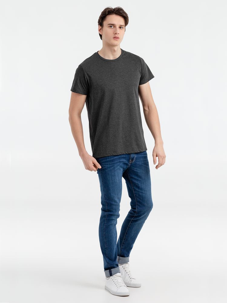 Футболка мужская Regent Fit 150, черный меланж-2