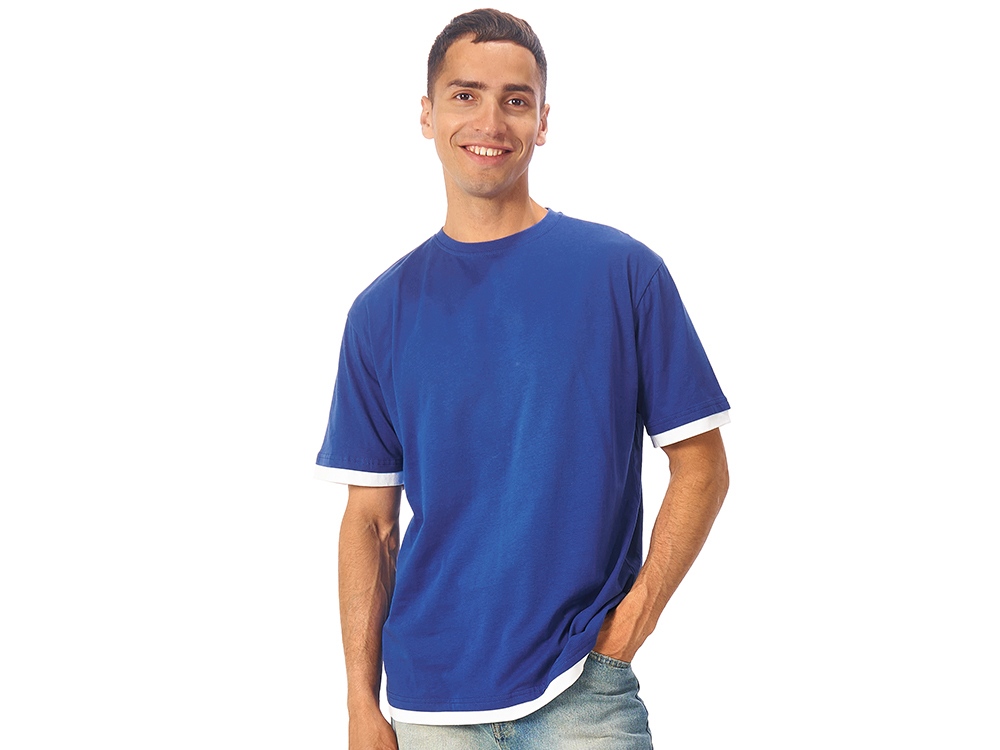 Футболка Rotterdam мужская, кл синий/белый-0