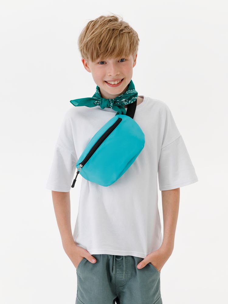 Детская поясная сумка Sonrisa, бирюзовая-3