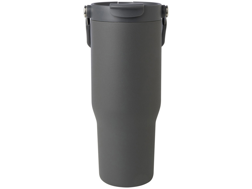 Термостакан Bronx объемом 900 мл из меди и переработанной нержавеющей стали, сертифицированной по стандарту RCS, с вакуумной изоляцией и крышкой с двойной функцией - Серый-2