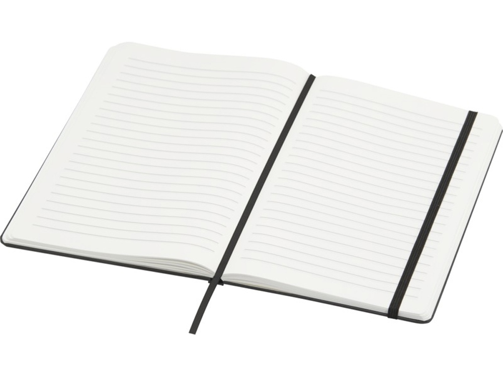 Holm блокнот формата А5 из каменной бумаги с линованными страницами - сплошной черный-3