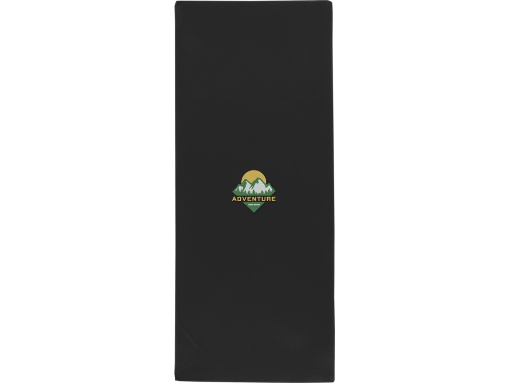 Lucas спортивное полотенце из переработанного полиэстера 30х80 см - сплошной черный-5