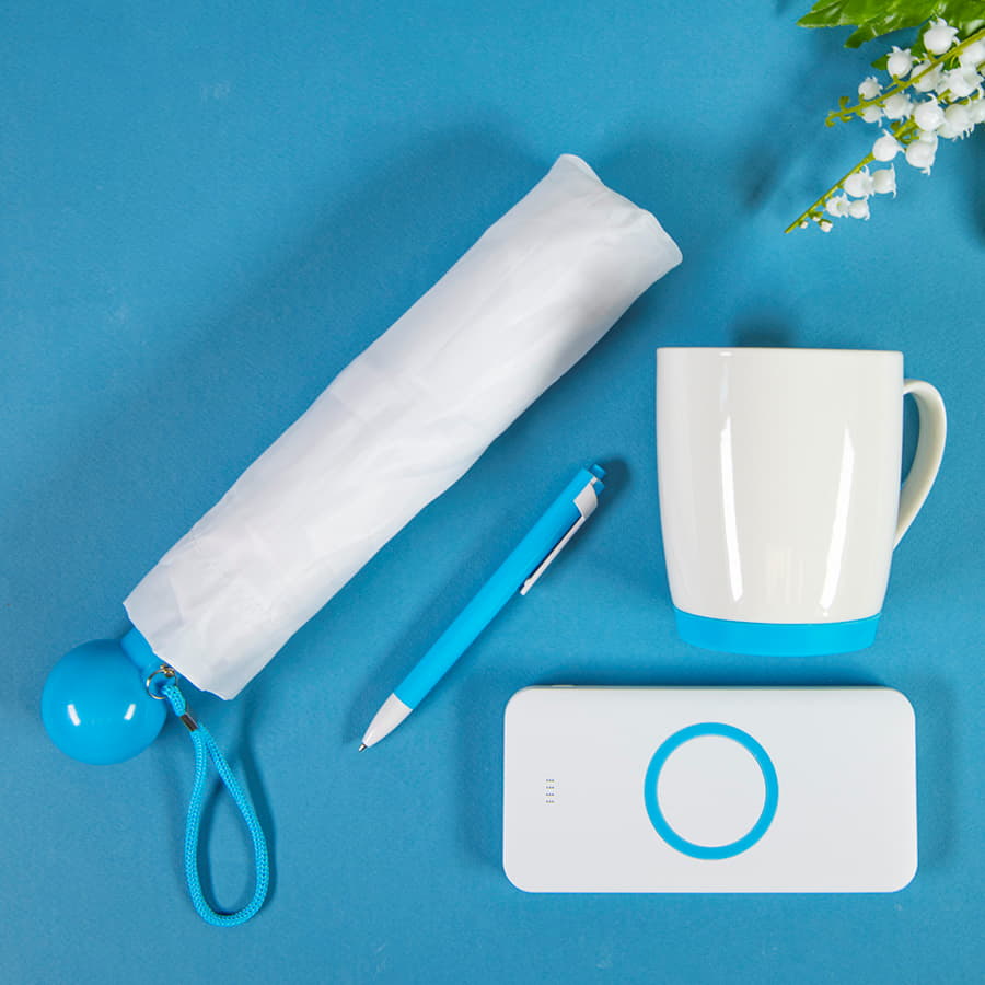 Ручка шариковая FORTE, голубой, белоснежный-2