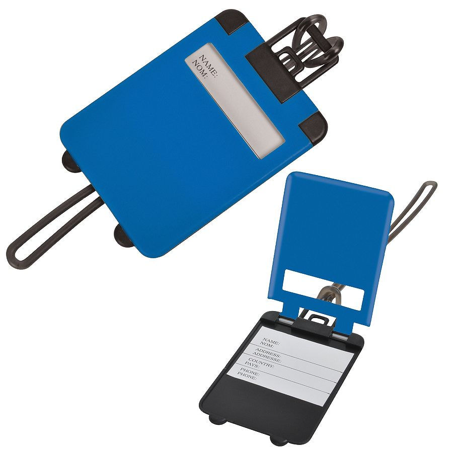 Бирка багажная  "Чемодан";  синий; 5.6*7.8 см; пластик;, синий-0