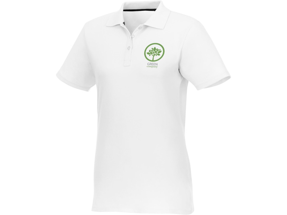 Женское поло Helios с коротким рукавом, белый-5
