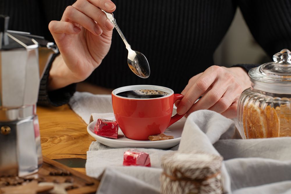 Чайная пара Cozy Morning, серая с красным-5