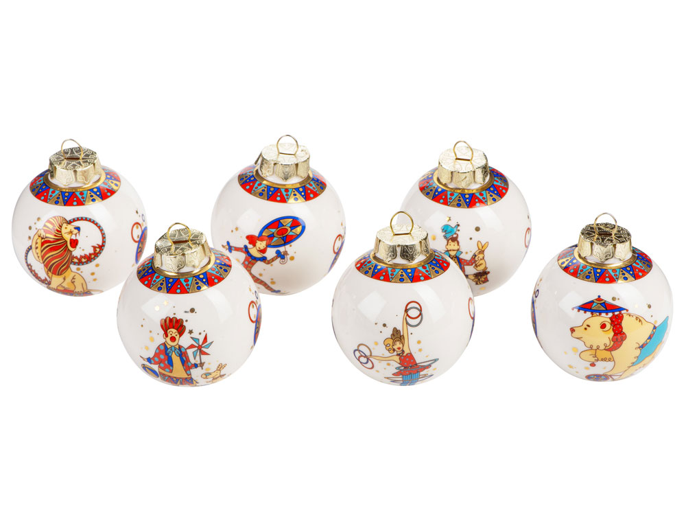 Набор новогодних шаров, 6 шт.-1
