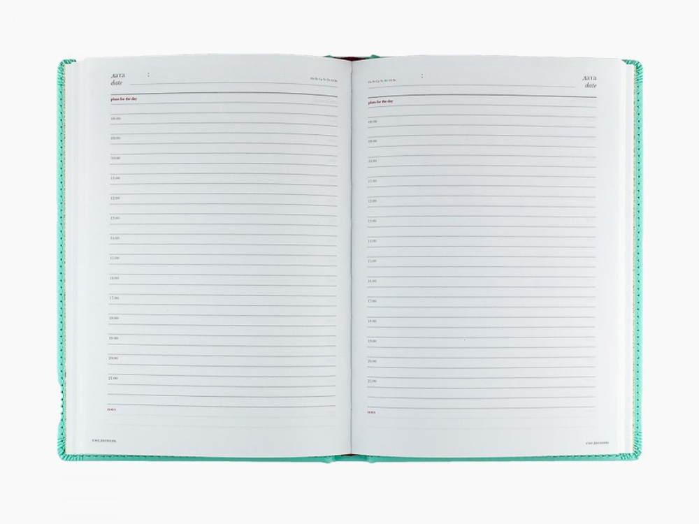 Ежедневник недатированный А5 Velvet, зефирный мятный-1