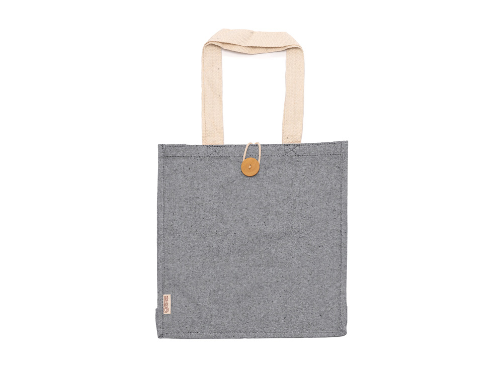 Сумка Barmer из переработанного хлопка на пуговице, черный-0