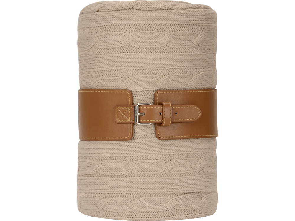 Плед акриловый Braid NEW, бежевый-3