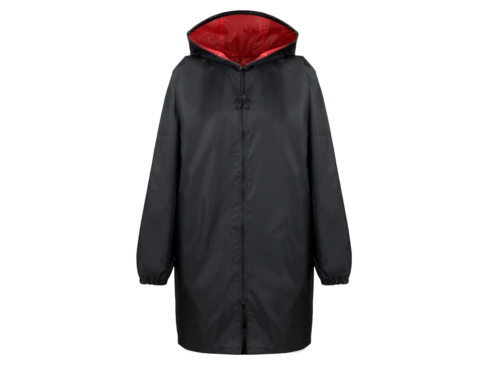 Дождевик Bi-color унисекс, красный/черный-1