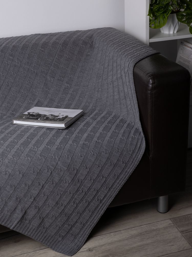 Плед Trenza, серый-6