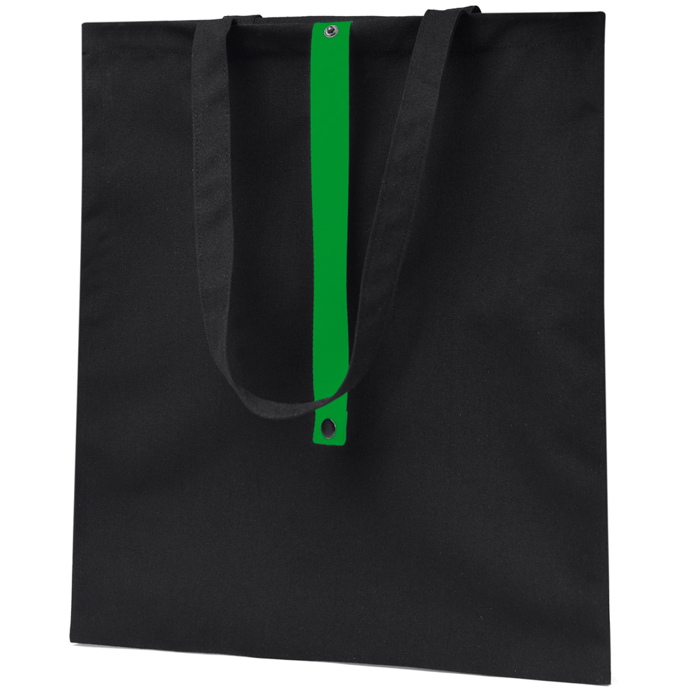 Сумка для покупок Rock’n’ROLL 260 г/м², Чёрный/зелёный-1