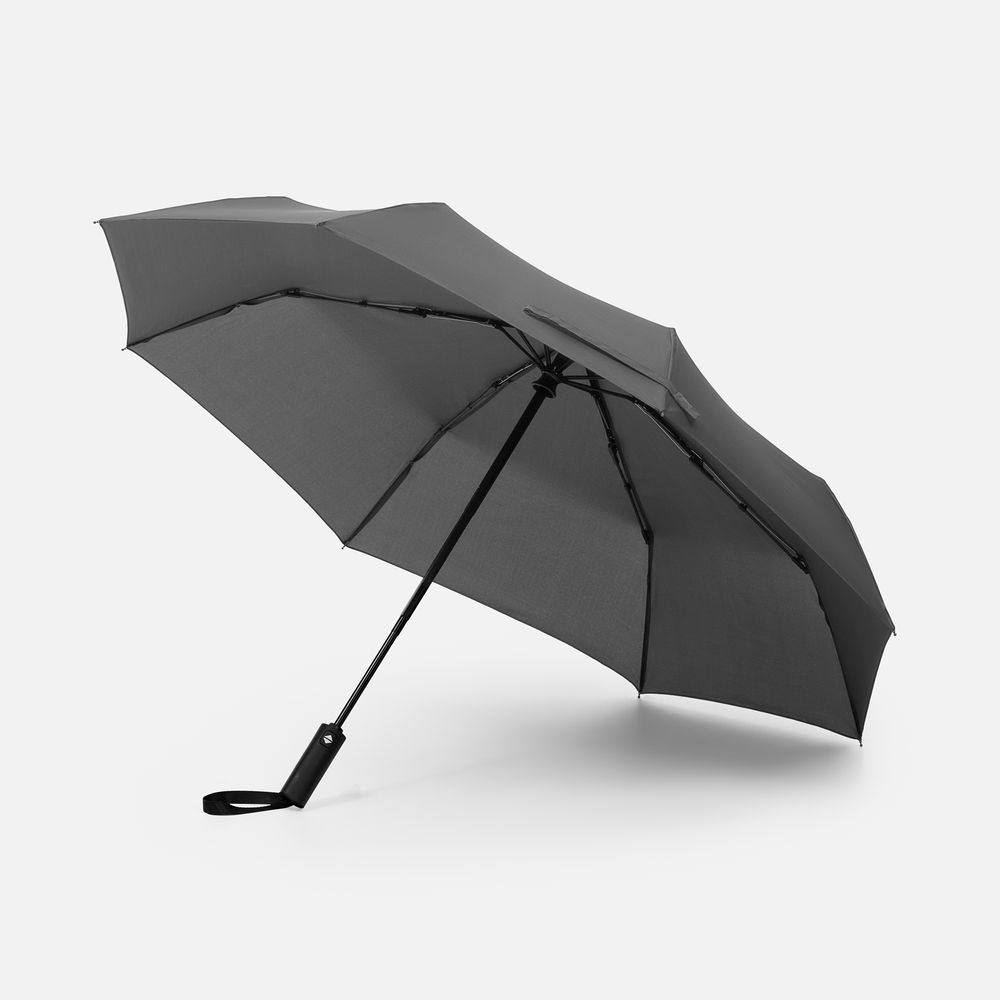 Зонт складной Smooth Move с плавным закрытием, серый-0
