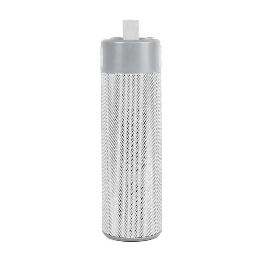Bluetooth колонка TURBO TUBE с зарядным устройством (2000mAh) и моноподом , белый, серый-0