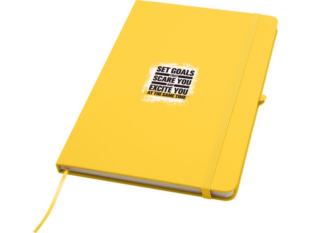 Блокнот Spectrum Plus формата A5 в твердой обложке - Желтый-4