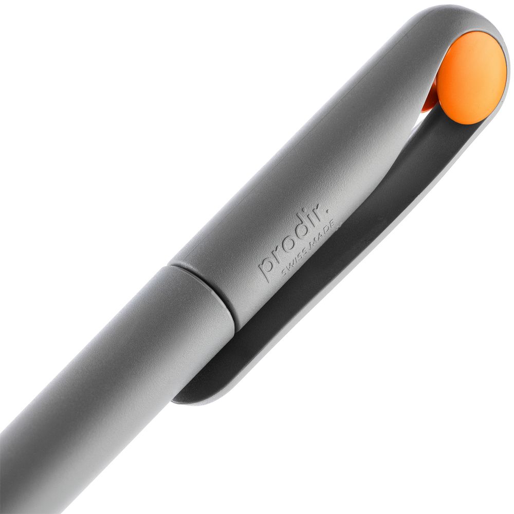 Ручка шариковая Prodir DS1 TMM Dot, серая с оранжевым-2