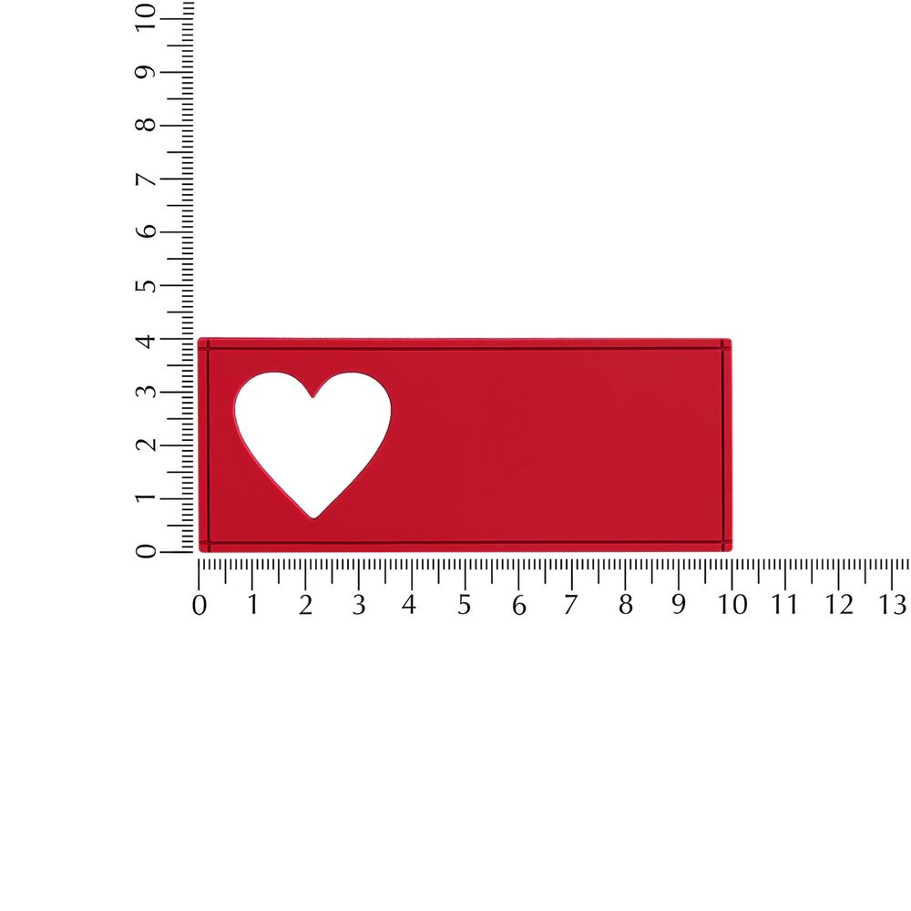 Лейбл из ПВХ с вырубкой «Сердце», красный-2