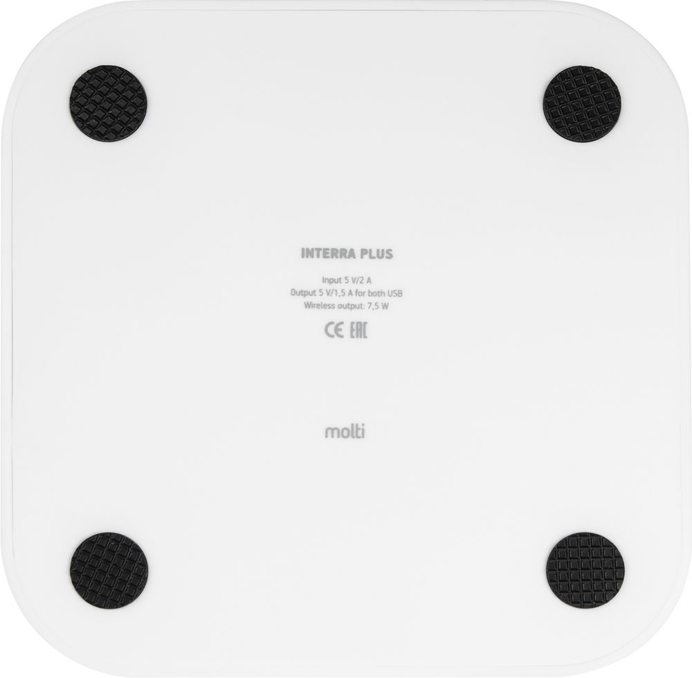 Беспроводное зарядное устройство Interra Plus, белое-3