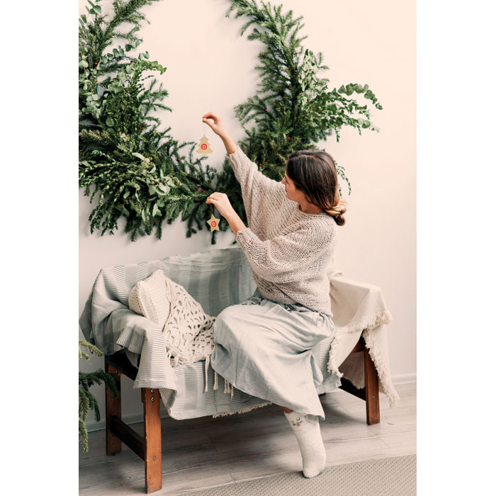 Украшение новогоднее, древесный-4