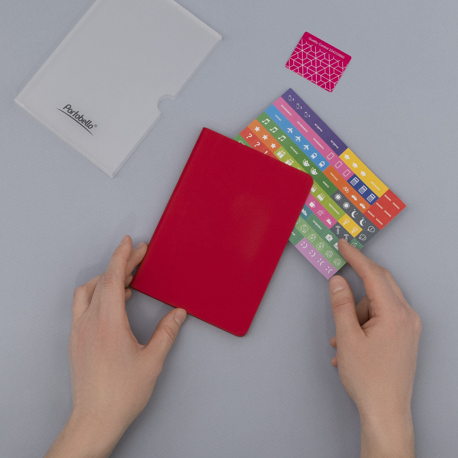 Ежедневник Спарк мини (Spark mini) A6 недатированный, красный-10