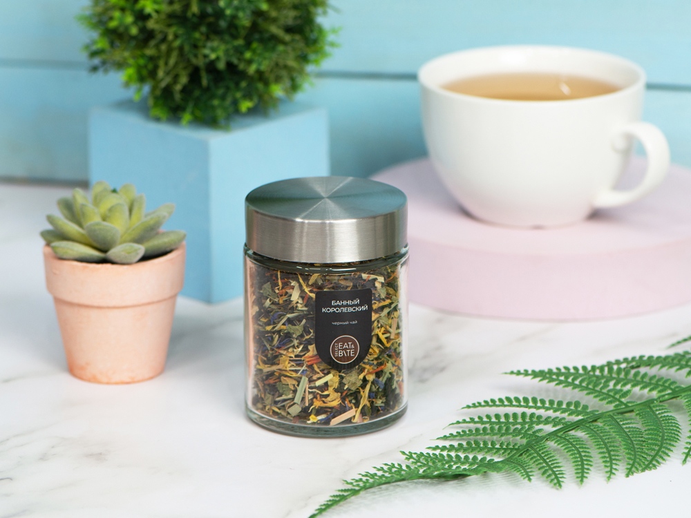 Чай черный, серия Essence,  банный королевский, стеклянная банка-4