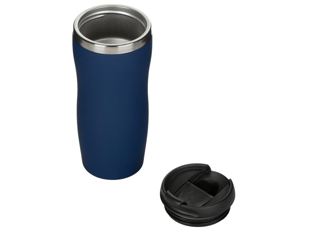 Термокружка Double wall mug C1, soft touch, 350 мл, темно-синий-1