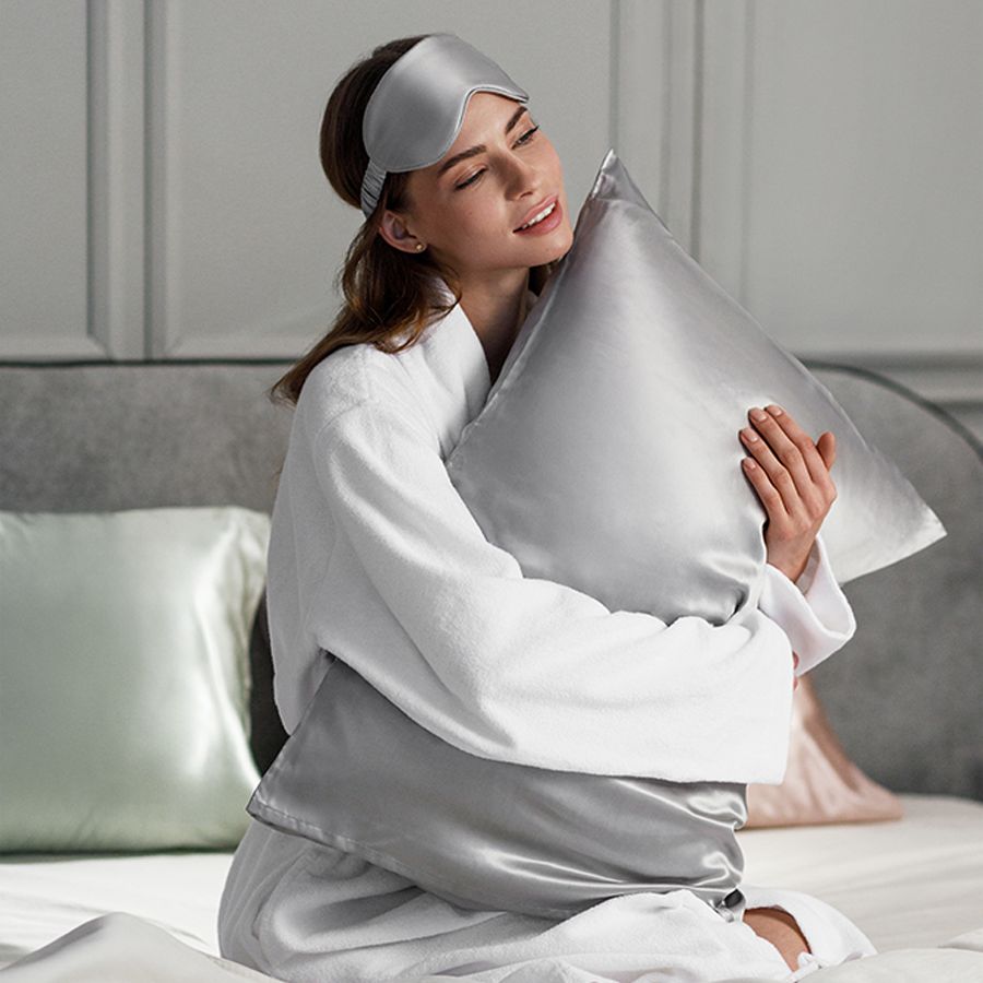 Маска для сна Essential, светло-серая-4