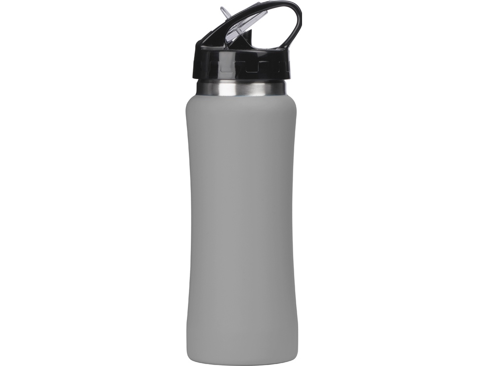 Бутылка для воды Bottle C1, сталь, soft touch, 600 мл, серый-5