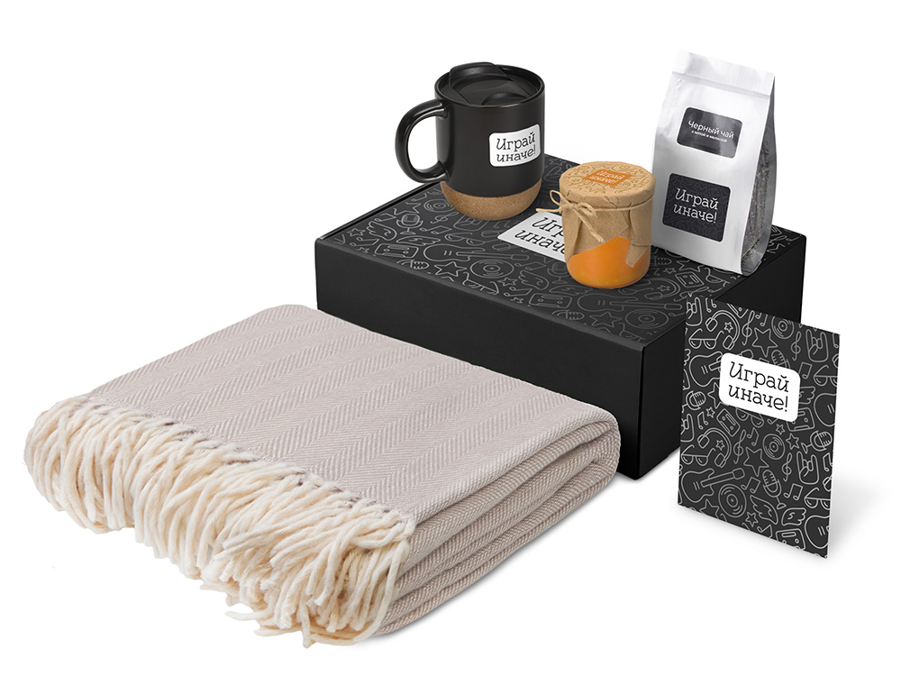 Подарочный набор Re:y. Nest с пледом, кружкой и вареньем-0