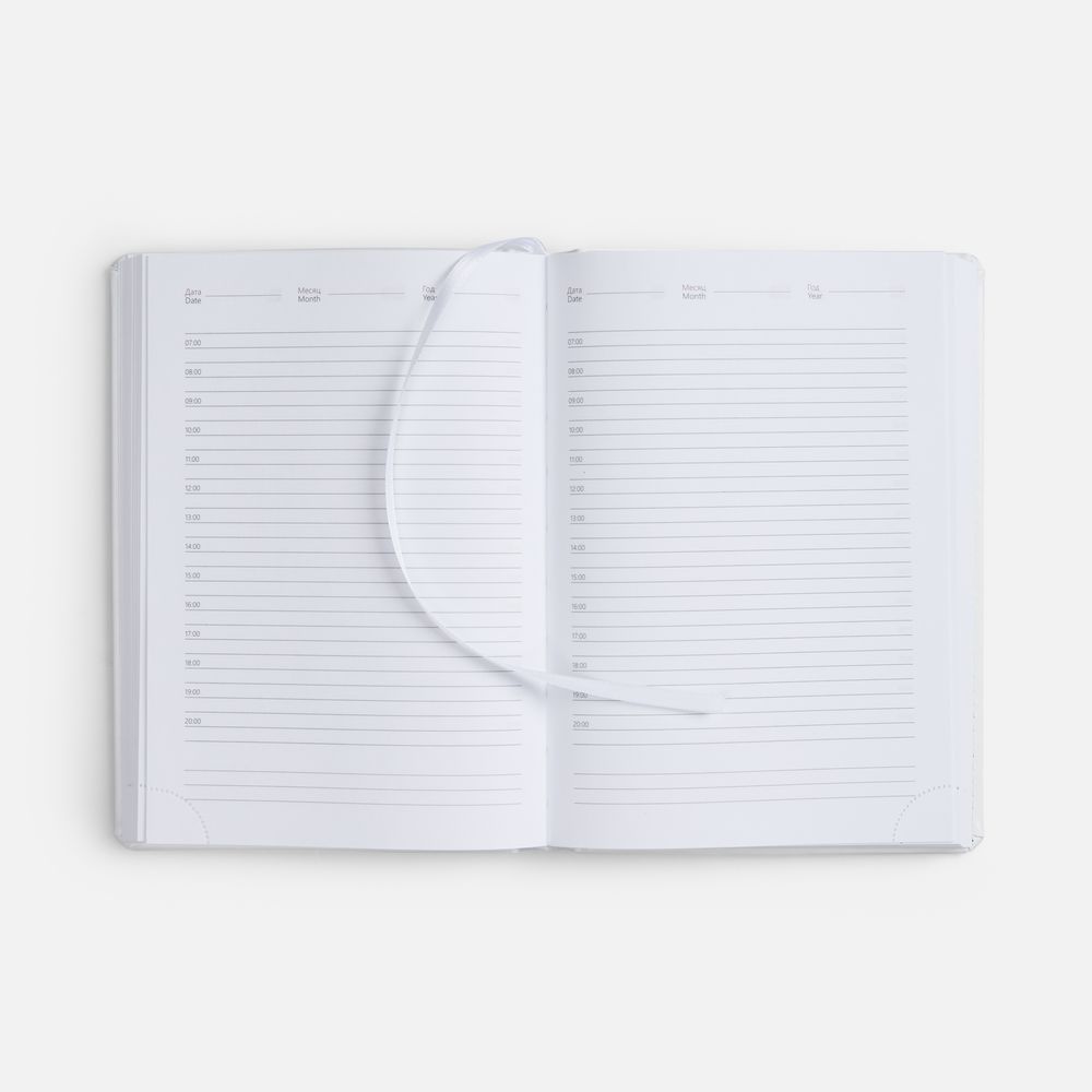 Ежедневник Nebraska, недатированный, белый-4